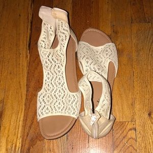 lace cut out sandals